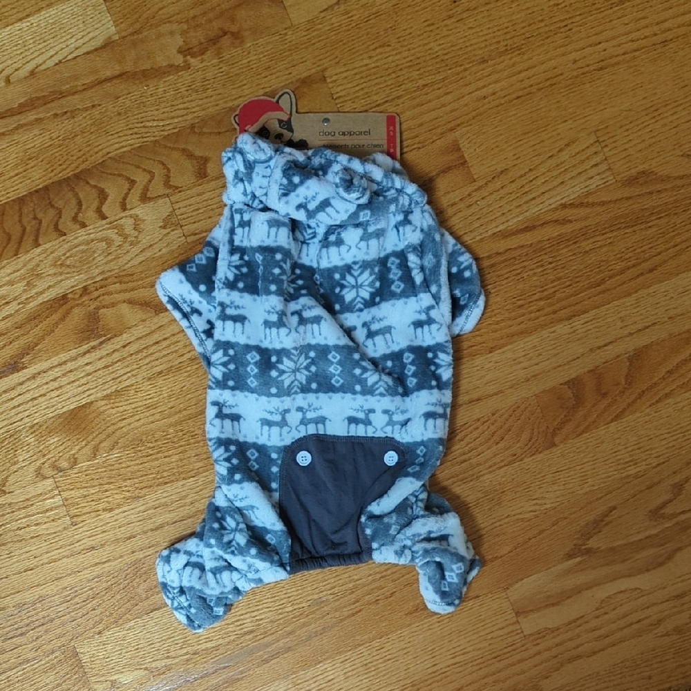 NWT Pup Crew Winter Print Fleece Dog Pajamas